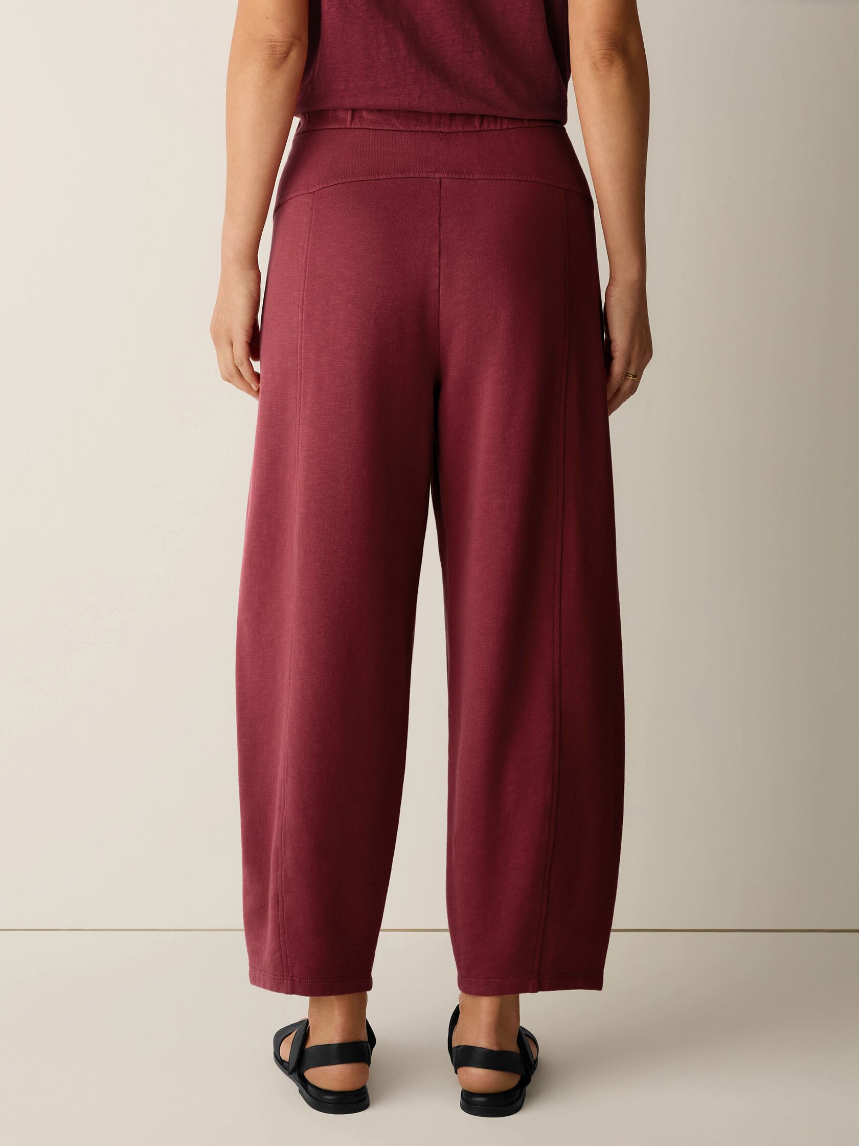 Garment-Dyed Organic Cotton Terry Lantern Pant