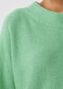 Cotton and Recycled Cashmere Mock Neck Top