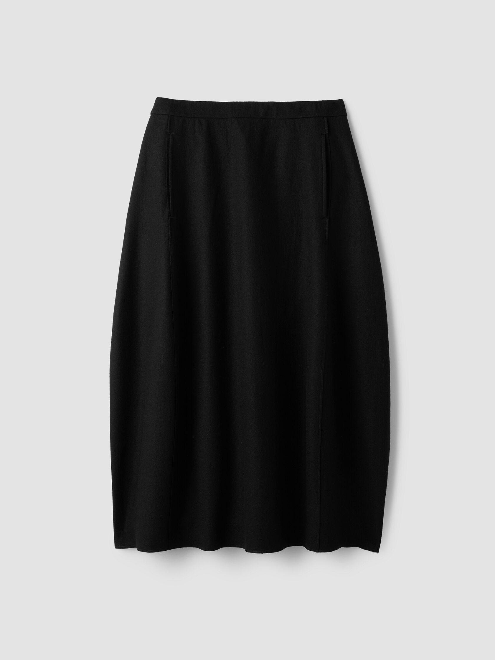 Felted Wool Jersey Lantern Skirt in Regenerative Wool