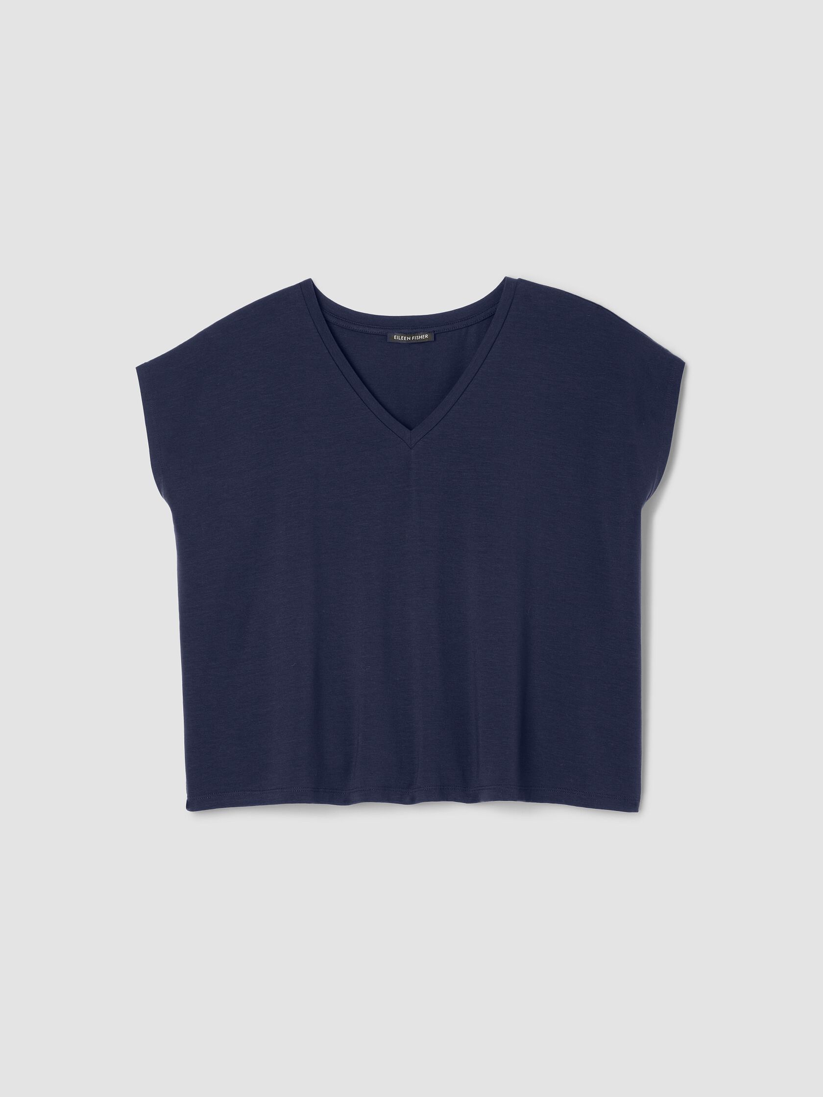 Fine Jersey V-Neck Square Top