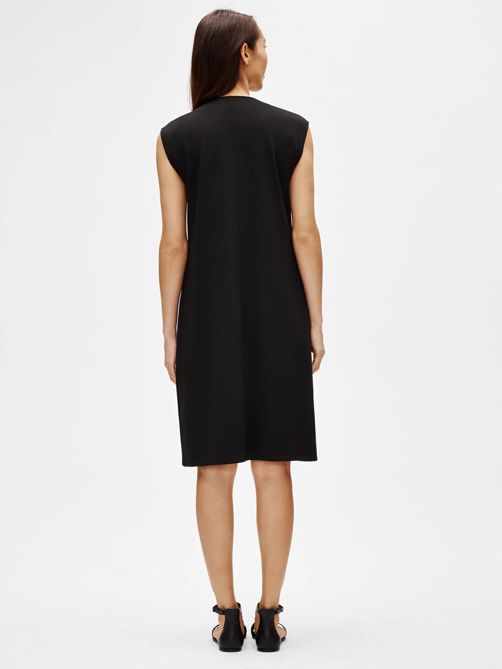 Flex Tencel Ponte V-Neck Dress