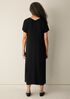 Silk Georgette Crepe V-Neck Dress
