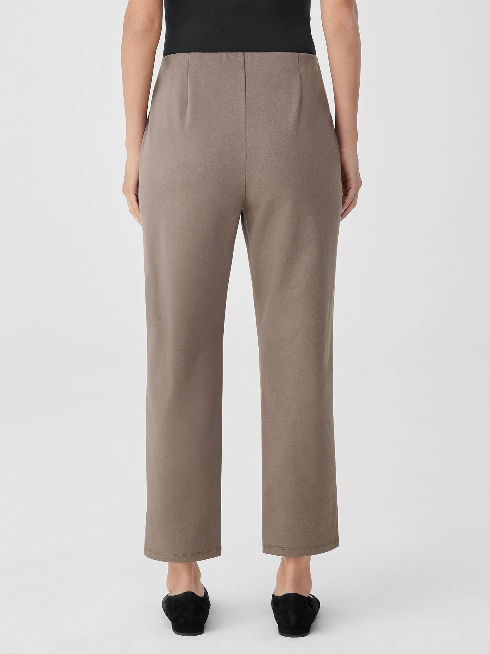 Cotton Blend Ponte Pant with Slits