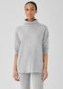 Cozy Brushed Terry Hug Funnel Neck Long Top