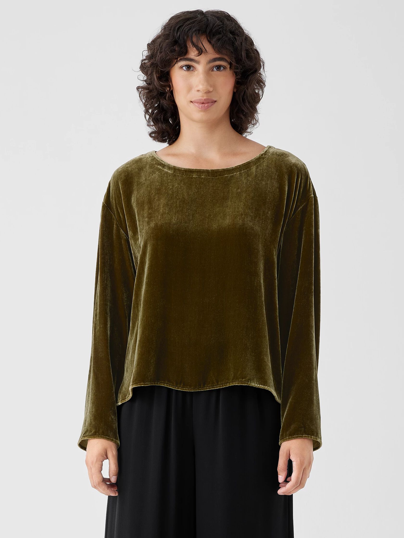 Velvet Ballet Neck Box-Top