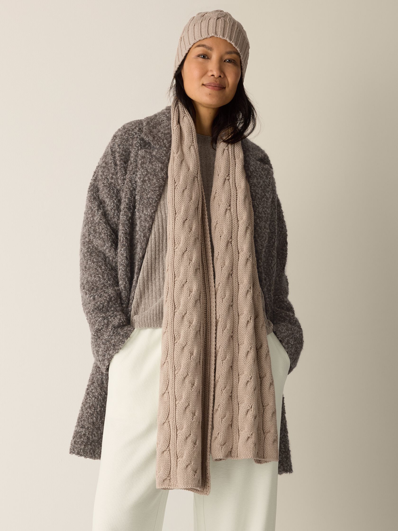 Cotton & Recycled Cashmere Scarf