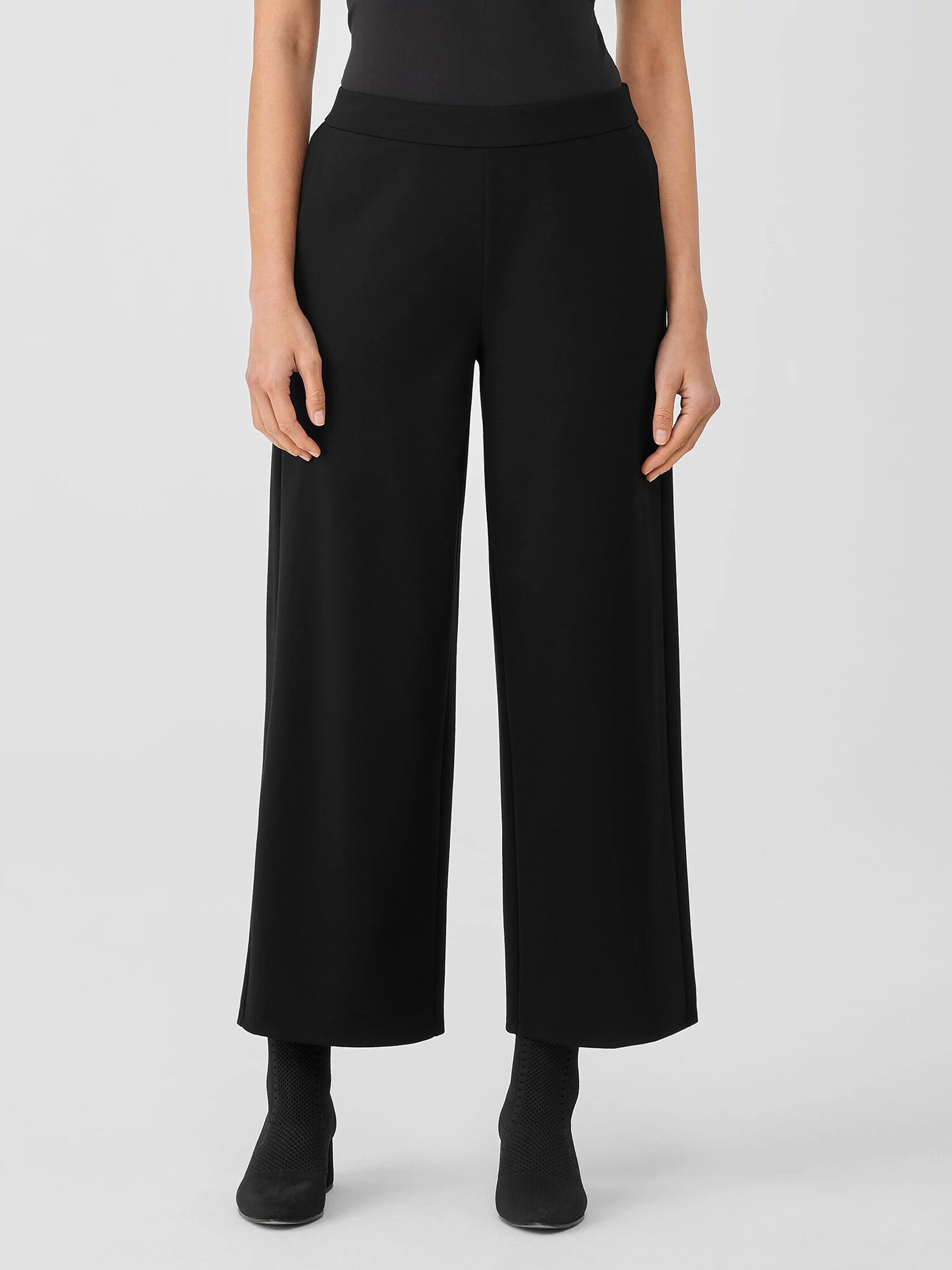 Washable Flex Ponte Wide-Leg Pant