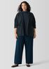Lightweight Boiled Wool High Collar Jacket in Regenerative Wool
