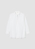 Washed Organic Cotton Poplin Stand Collar Top