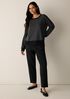 Striped Cozy Brushed Terry Box-Top