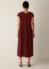 Silk Crepe de Chine V-Neck Dress