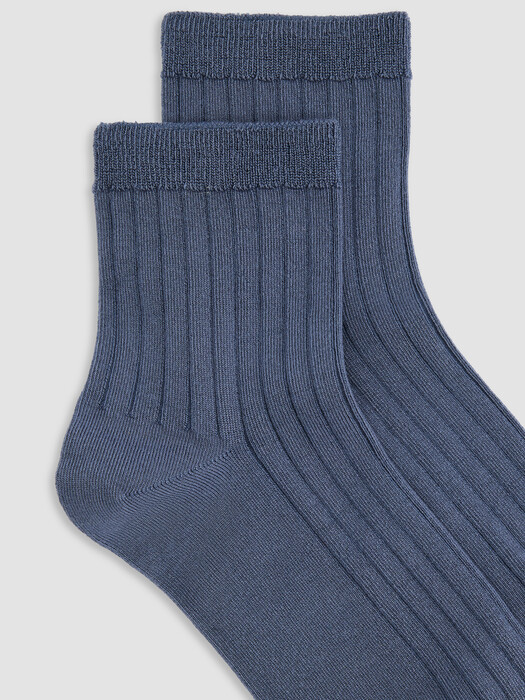 Rib Short Crew Sock