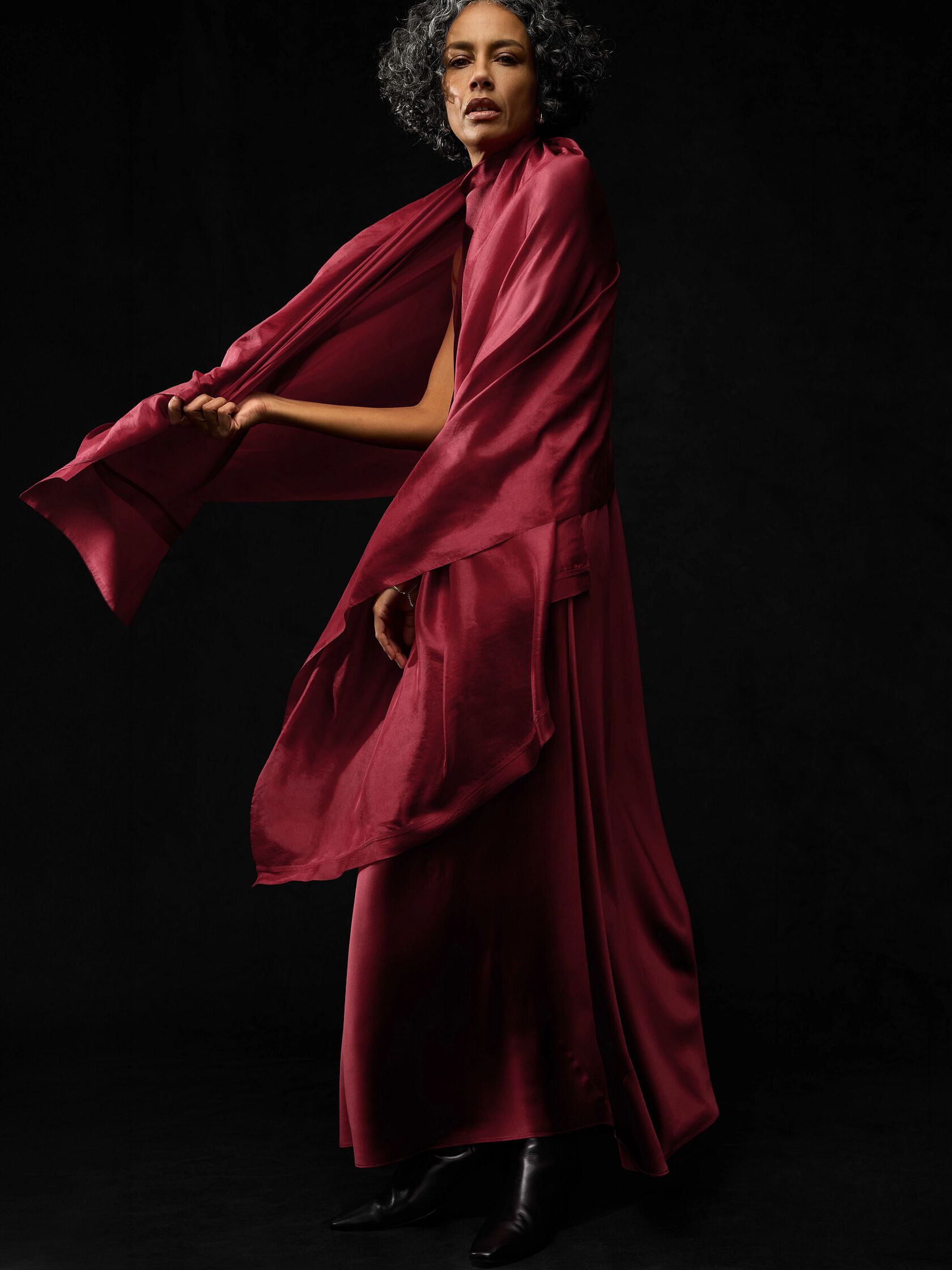Washed Organic Silk Parachute Scarf