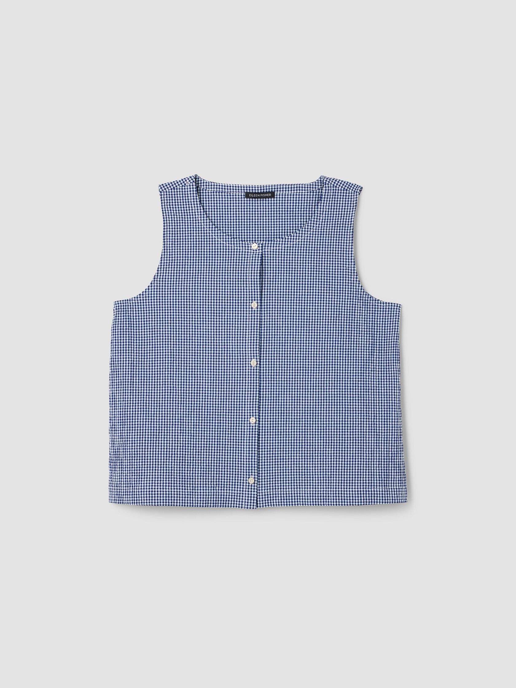 Organic Cotton Pucker Check Vest