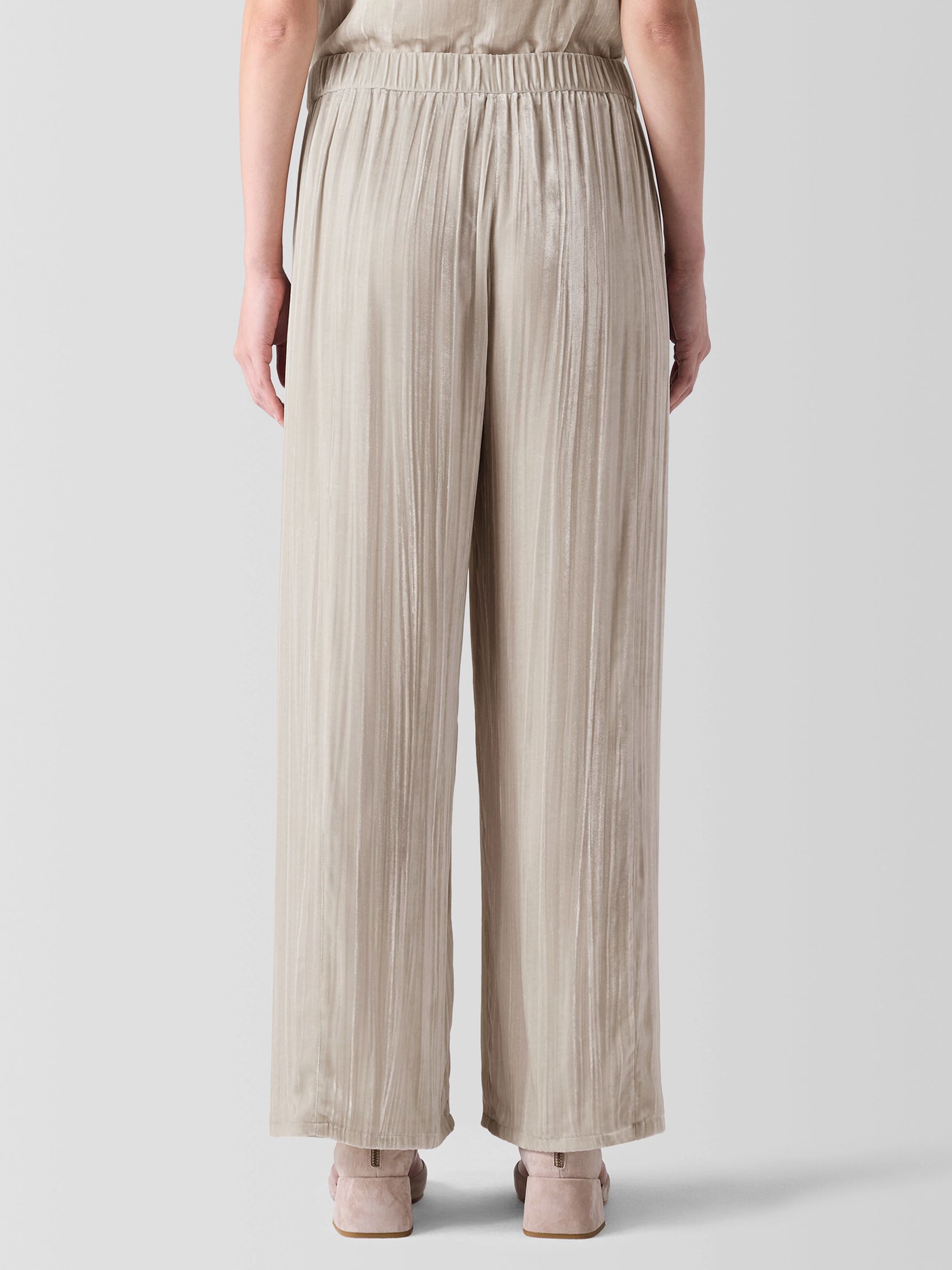 Crushed Velvet Wide-Leg Pant