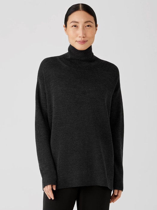 Merino Turtleneck Top in Responsible Wool