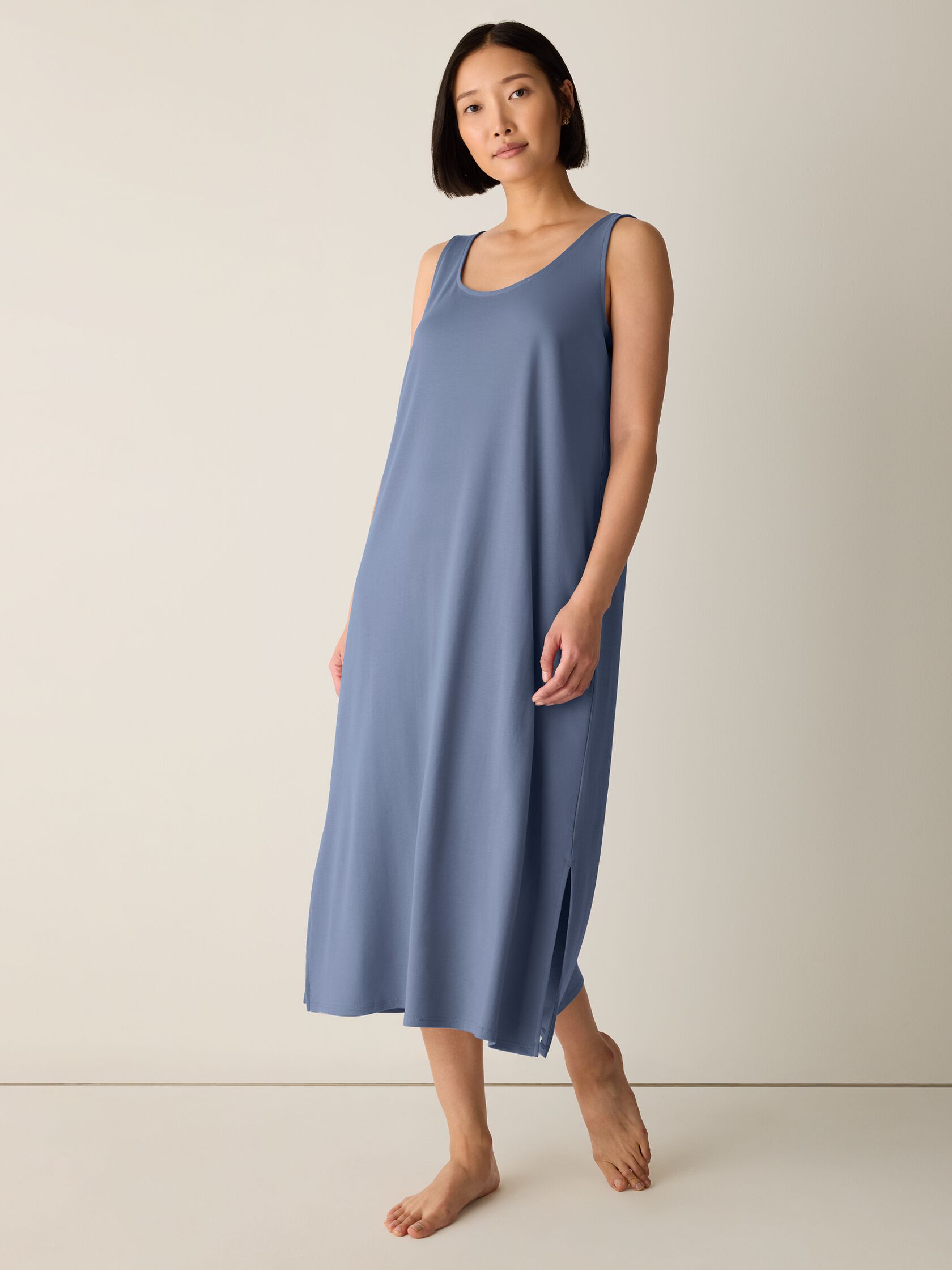 Organic Cotton Interlock Tank Sleep Dress