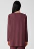 Washable Stretch Rib Crew Neck Top