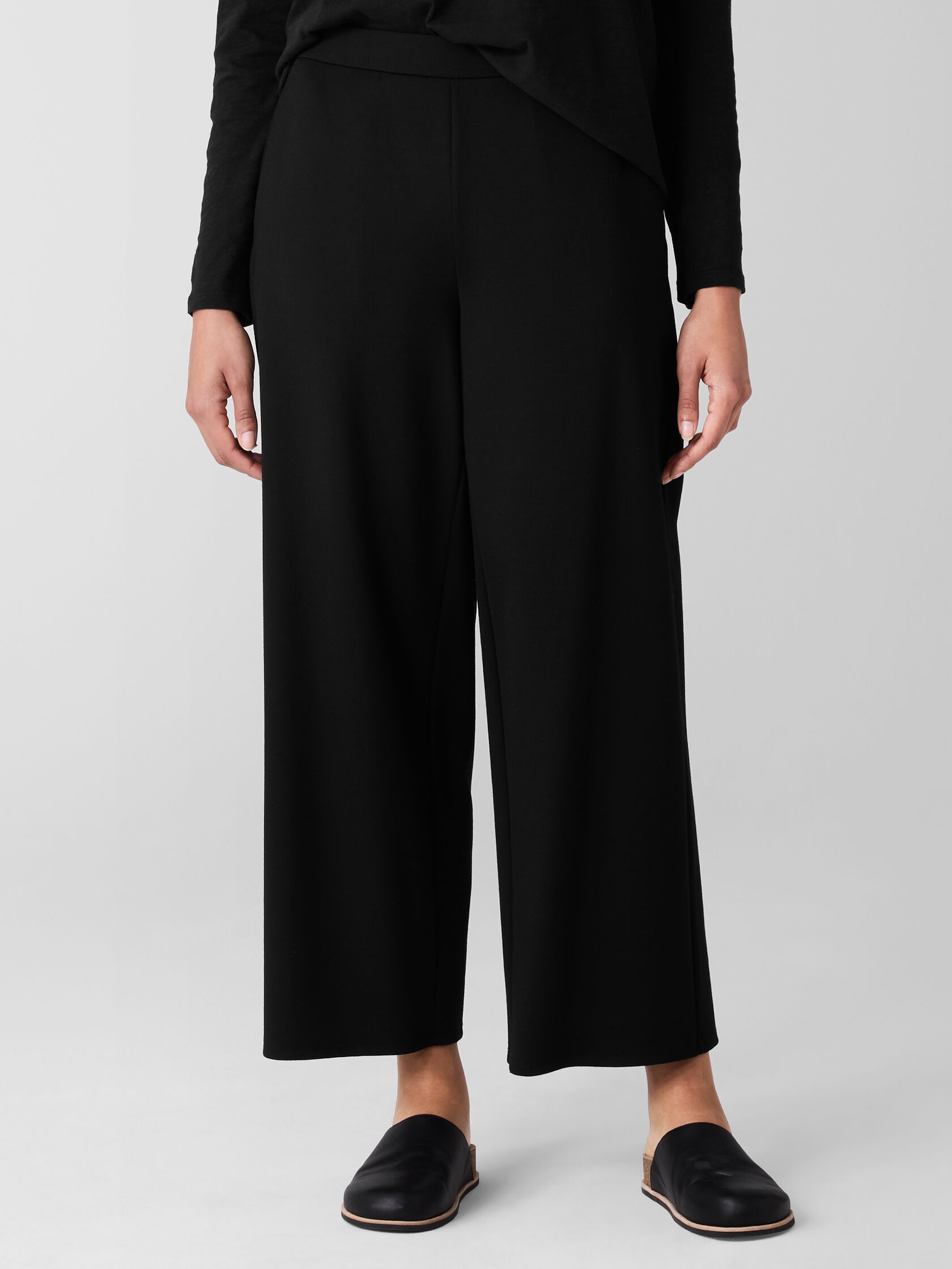 Washable Flex Ponte Wide-Leg Pant
