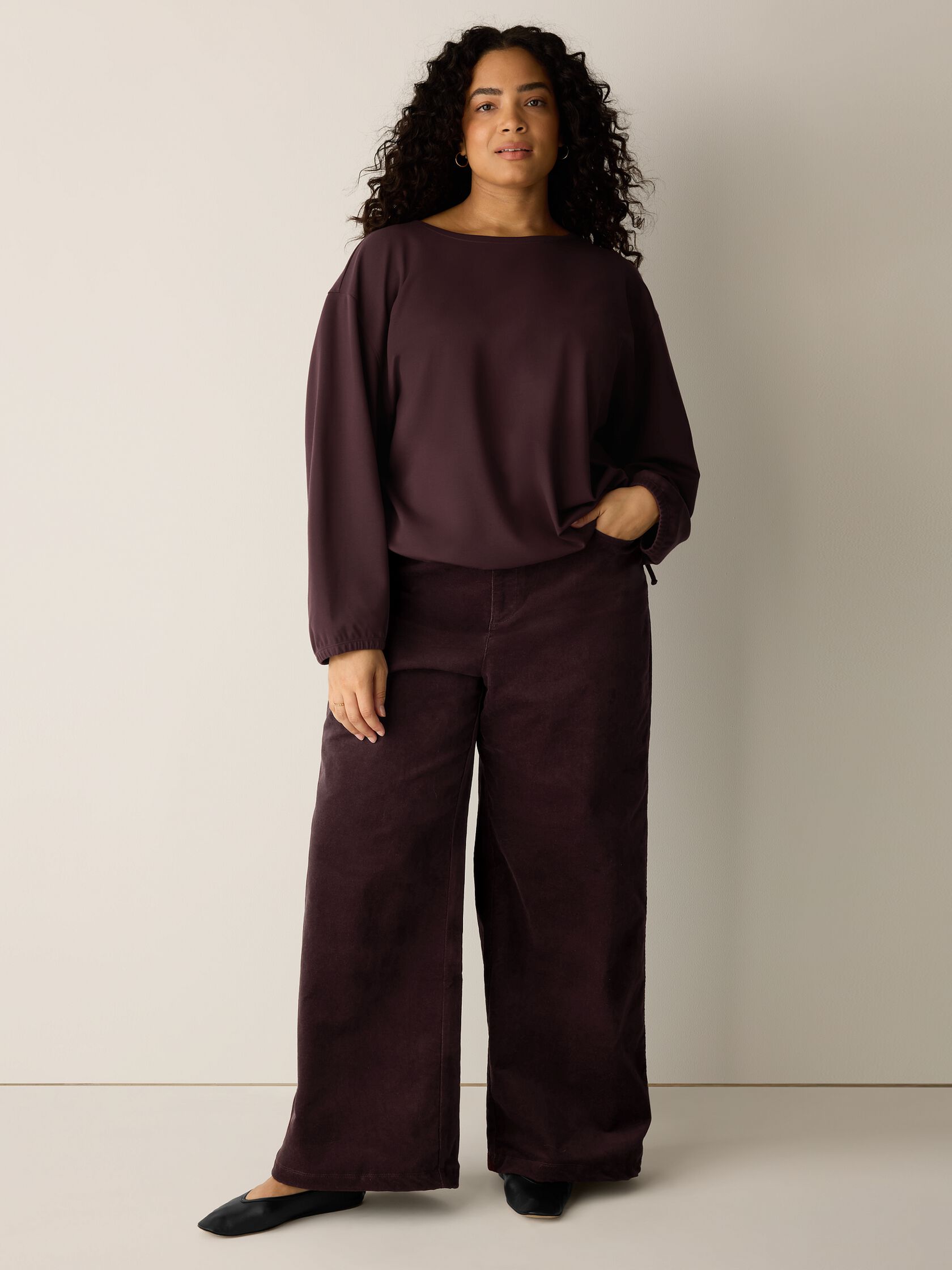 Lightweight Ponte Round Neck Top
