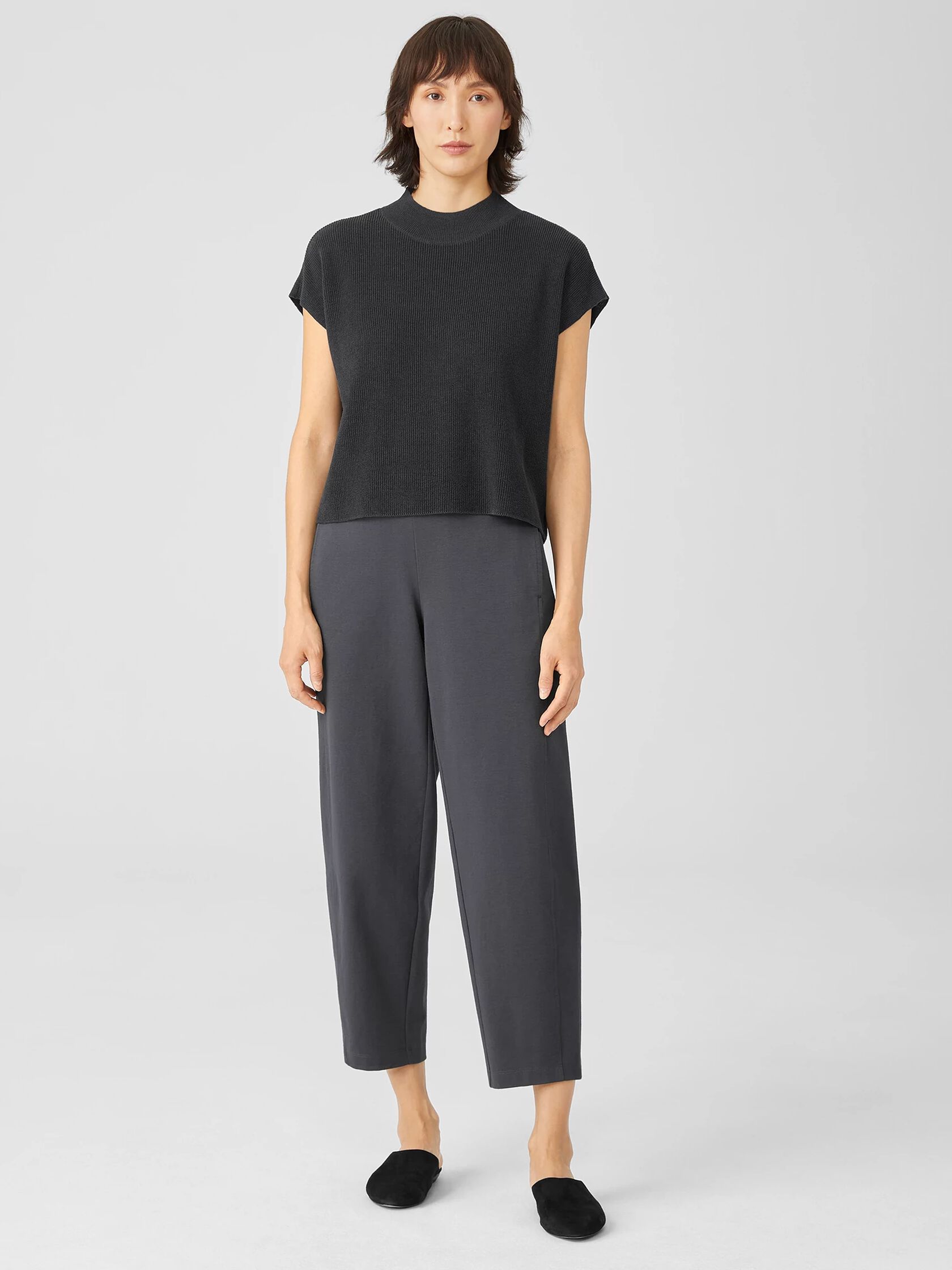 Organic Cotton Ponte Lantern Pant