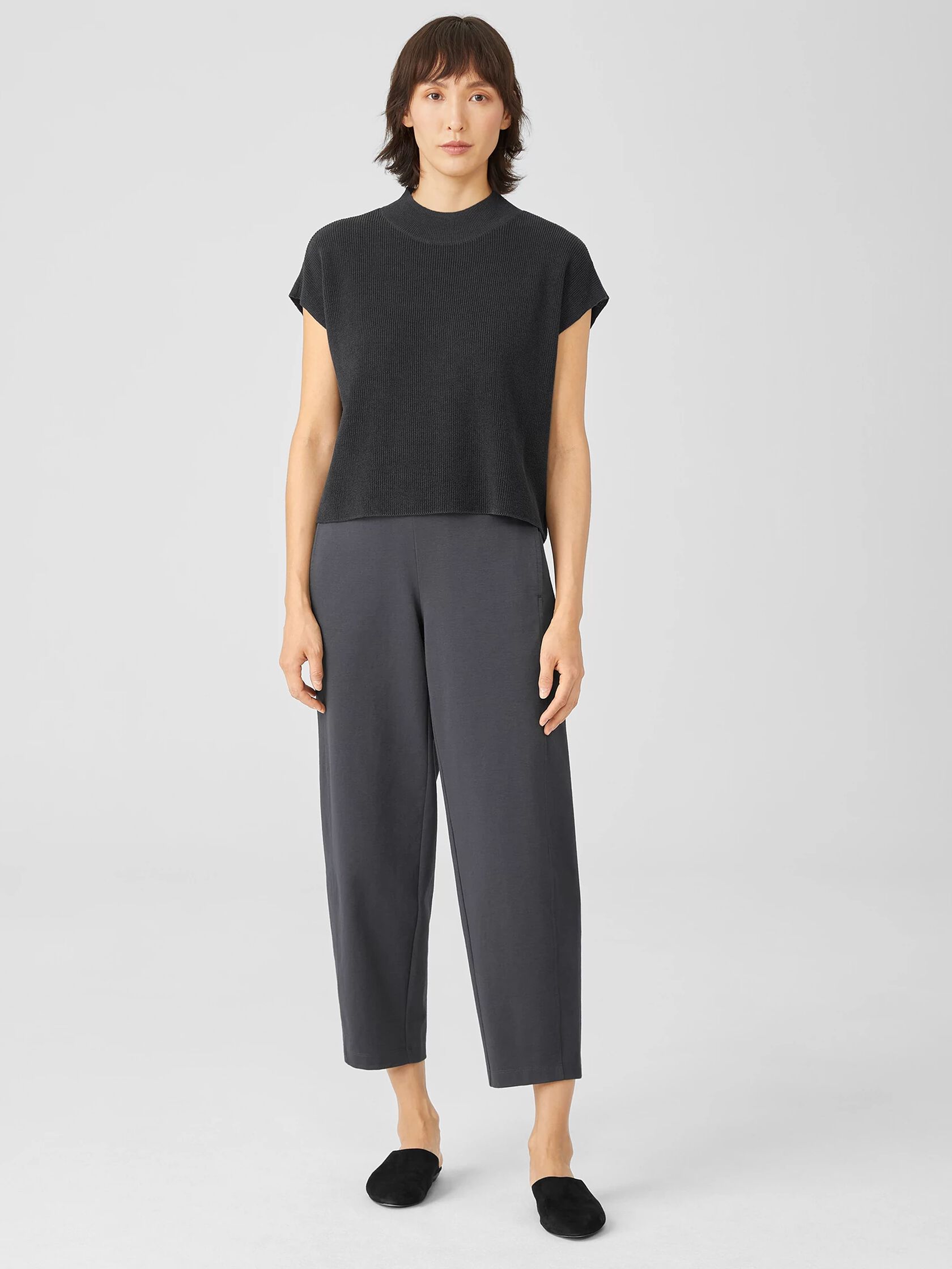 Cotton Ponte Lantern Pant | EILEEN FISHER