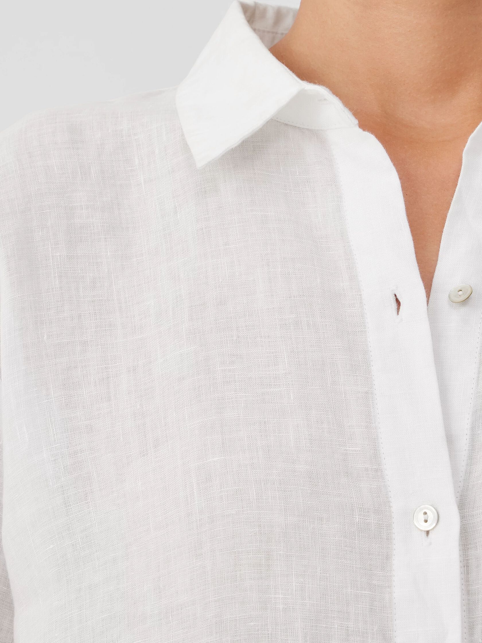 Handkerchief Linen Classic Collar Shirt