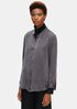 Sandwashed Cupro Mandarin Collar Shirt