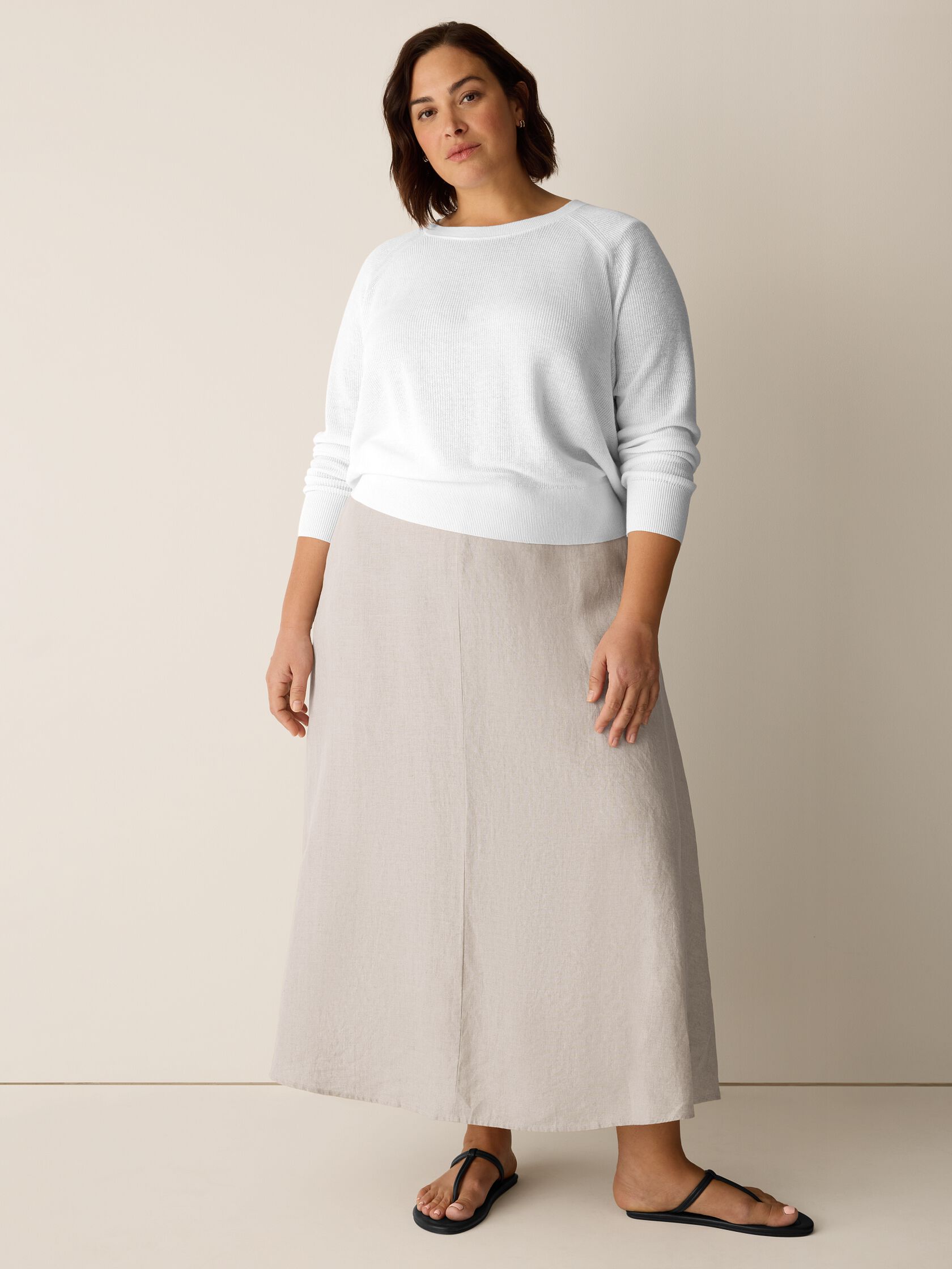 Organic Linen Half-Circle Skirt