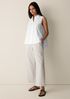 Organic Cotton Poplin Classic Collar Sleeveless Shirt