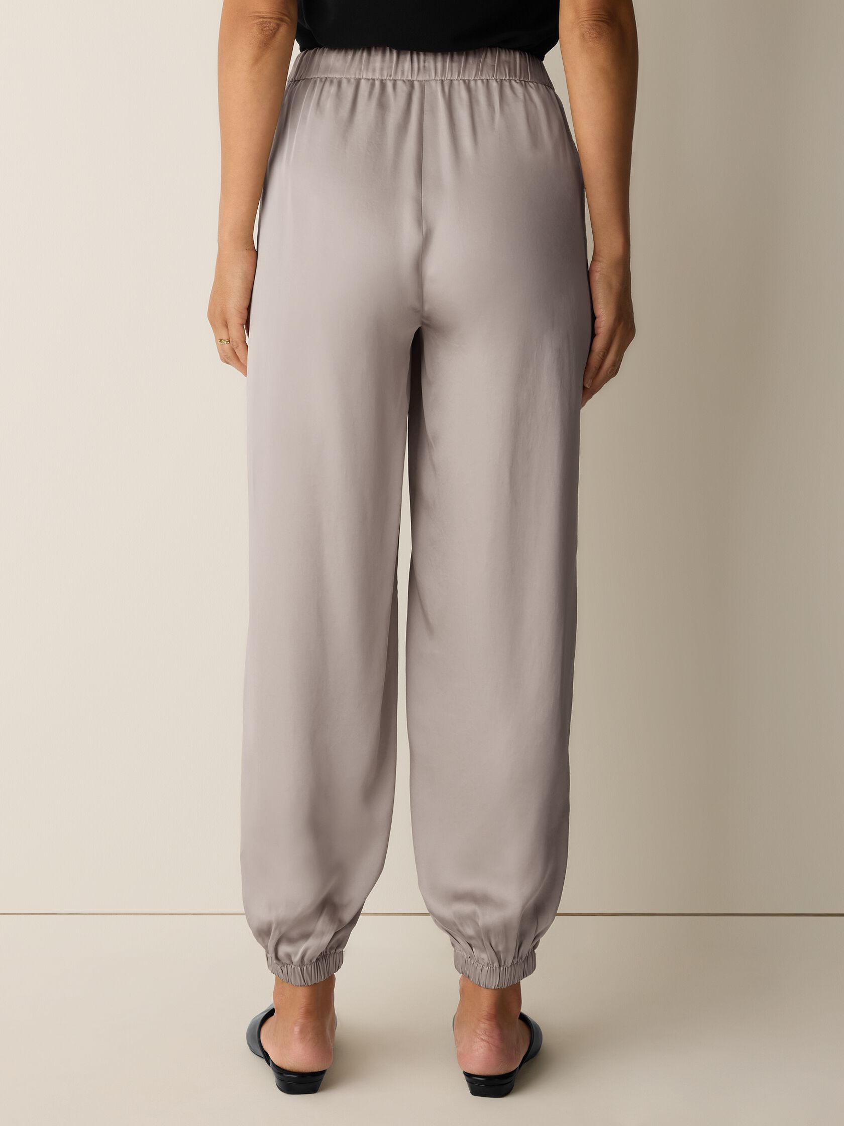 Smooth Satin Shimmer Jogger