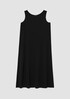 Silk Georgette Crepe Scoop Neck Dress