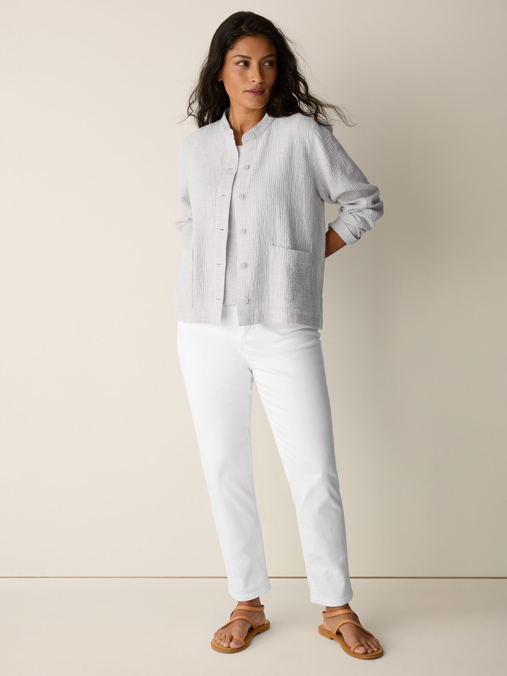 Organic Cotton Doubleweave Shirt Jacket