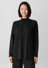 Cozy Brushed Terry Mock Neck Long Top