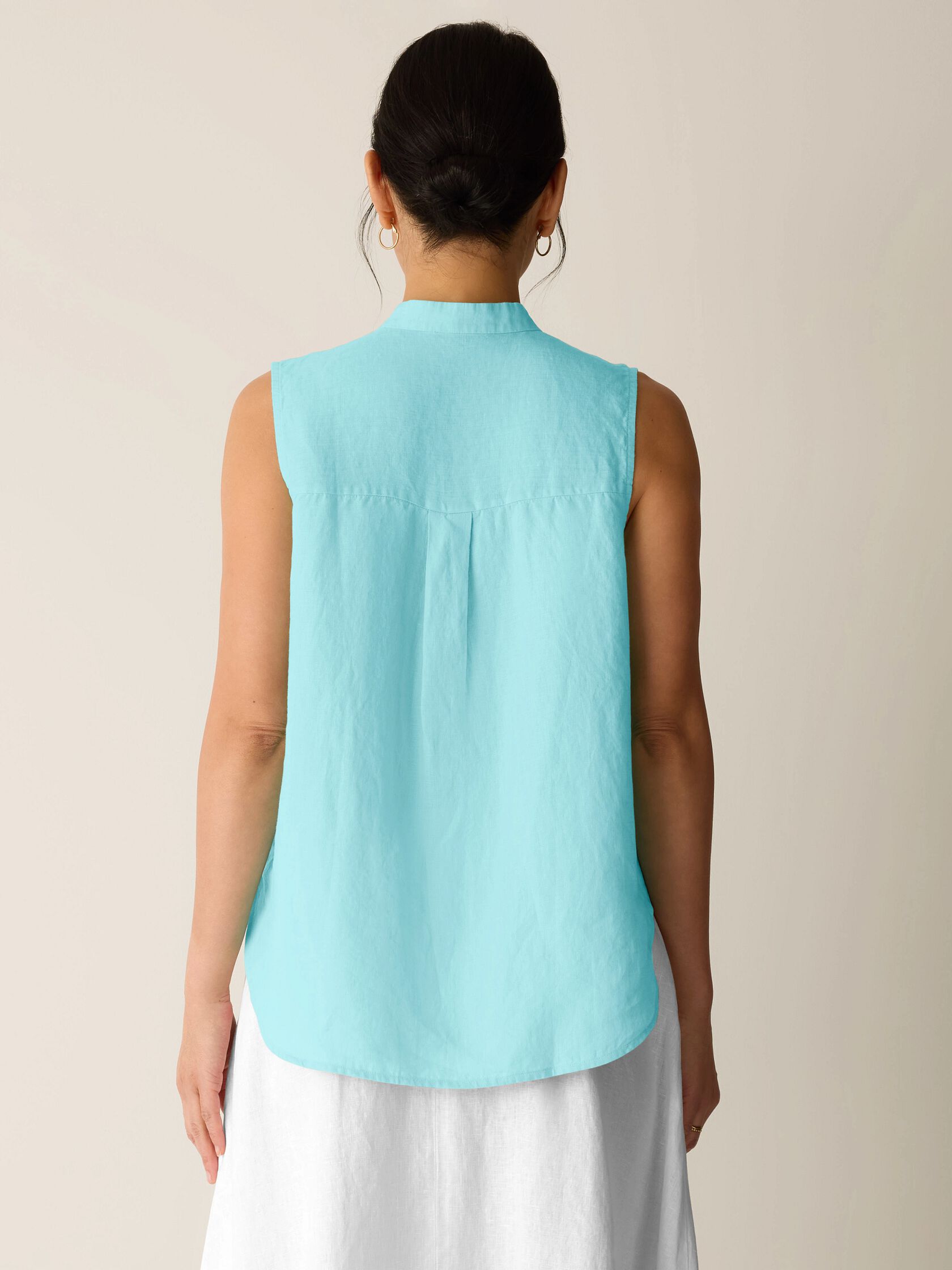 Organic Handkerchief Linen Sleeveless Shirt