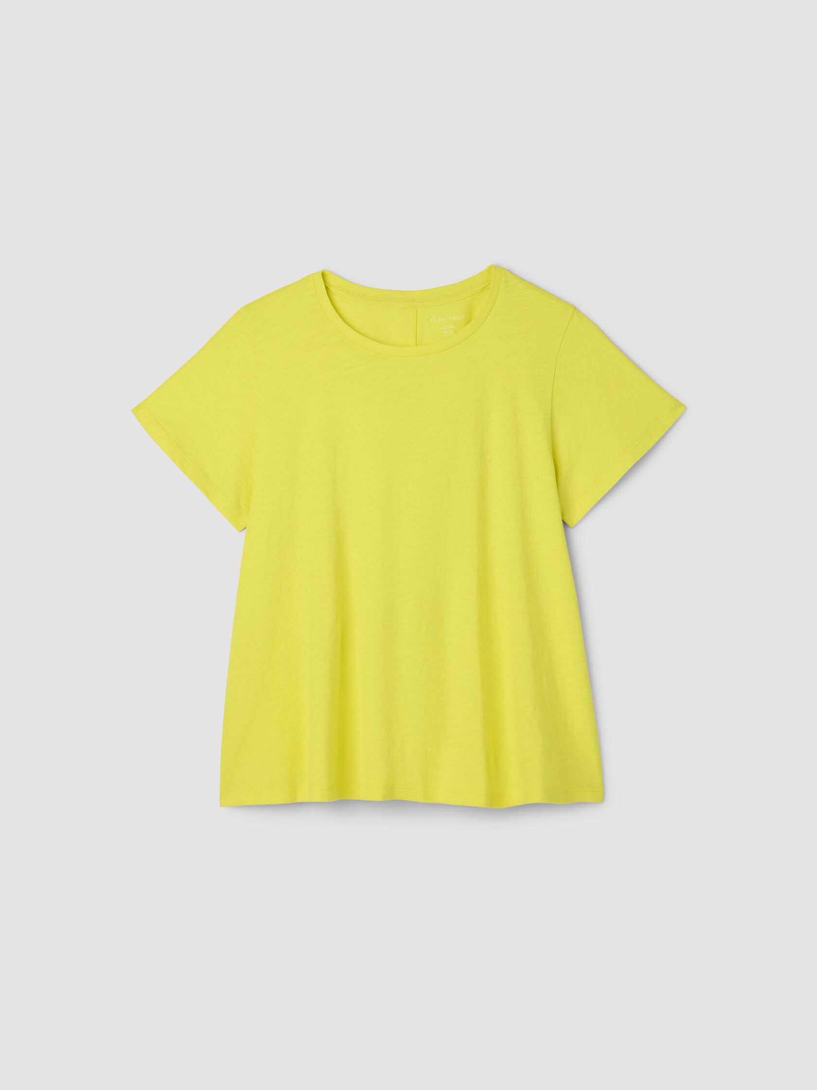 Organic Cotton Slubby Jersey Crew Neck Tee