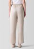 Striated Silk Satin Straight Pant