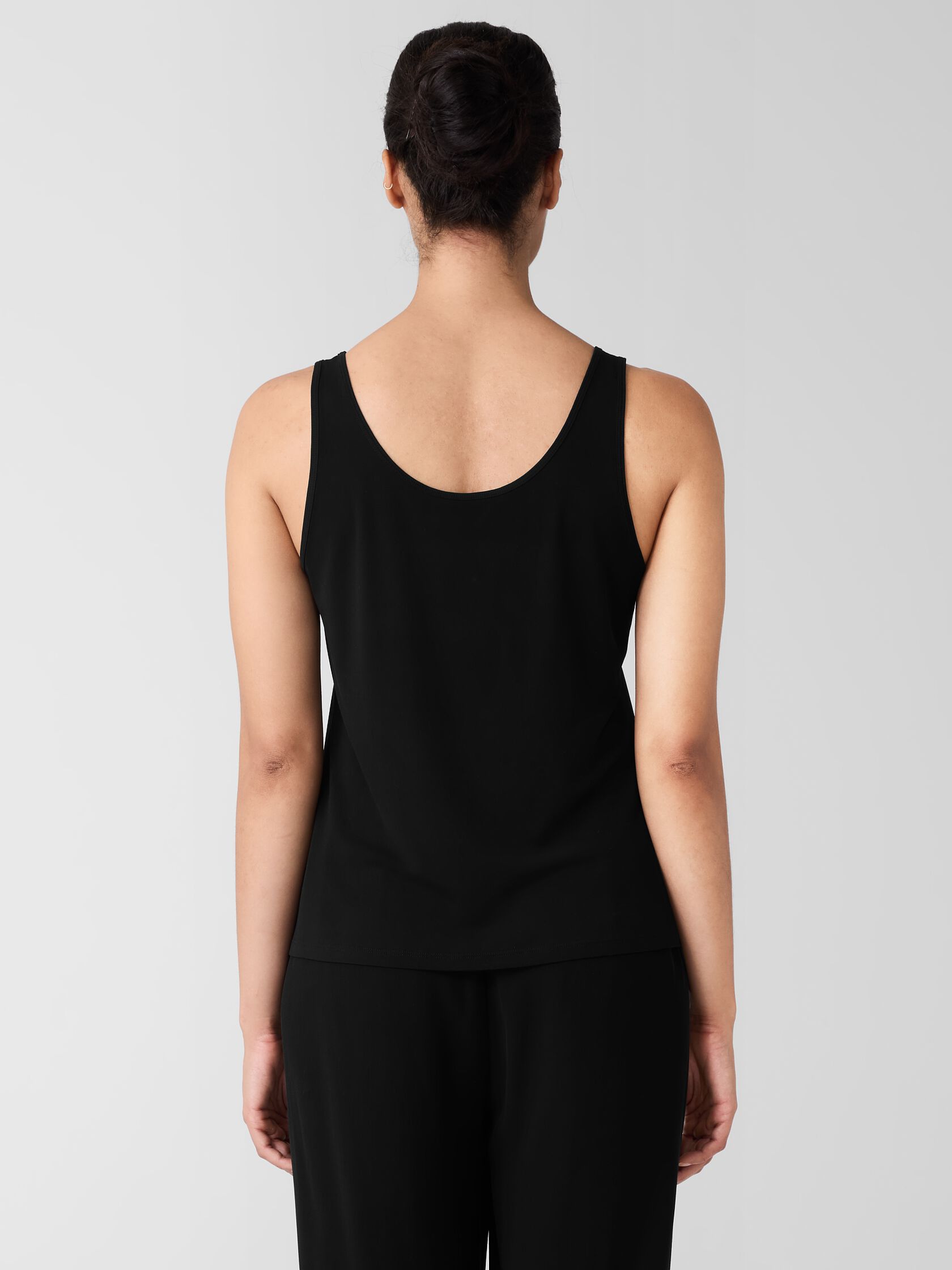 Stretch Silk Jersey Scoop Neck Tank