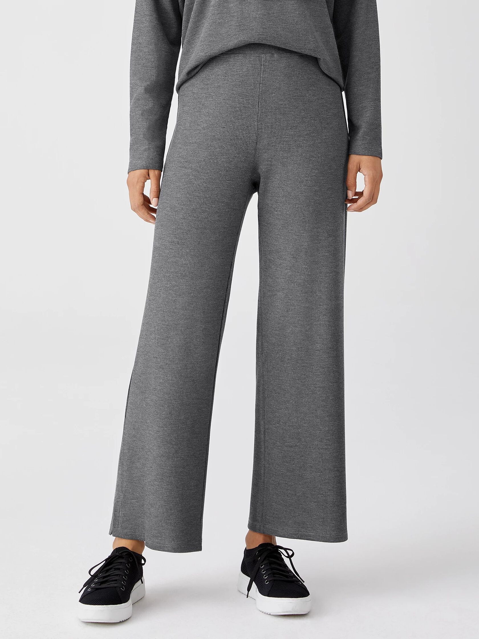 Cozy Waffle Knit Straight Pant