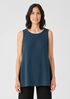 Silk Georgette Crepe Ballet Neck Tank