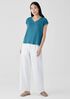 Organic Linen Jersey V-Neck Tee