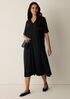 Ribbed Knit V-Neck Dress