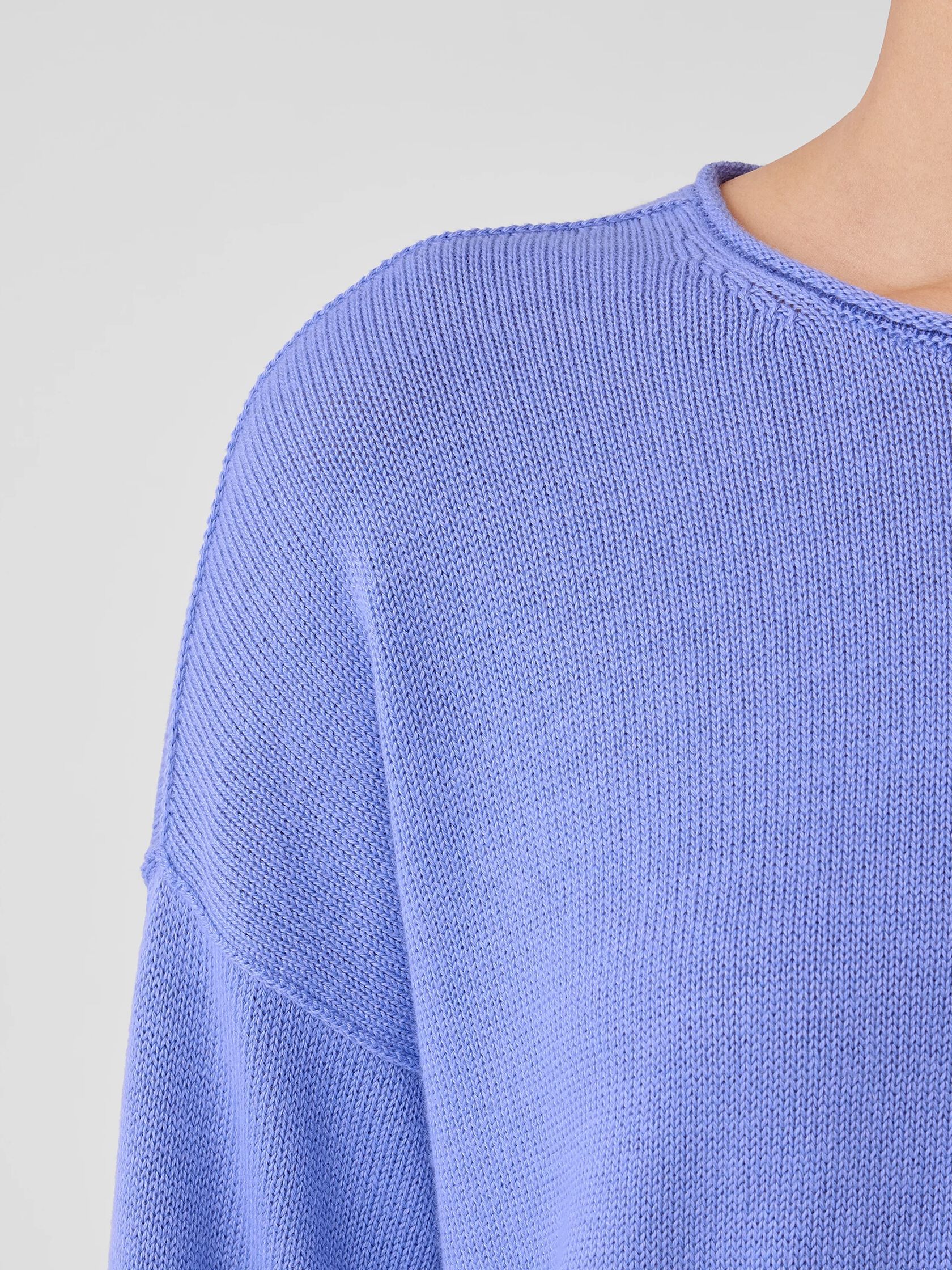 Peruvian Cotton Blend Crew Neck Top