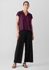 Fine Jersey Split Neck Top