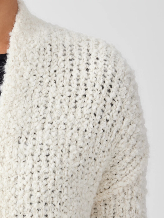 Peruvian Alpaca Loop High Collar Cardigan