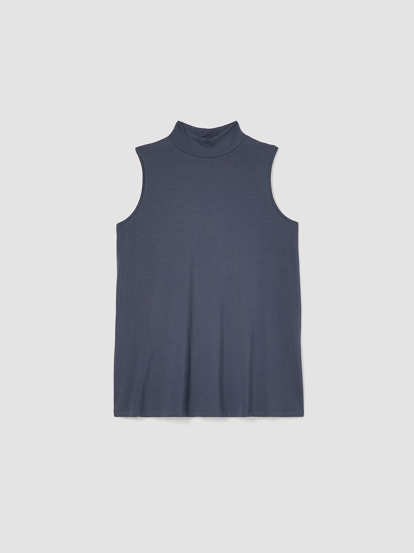 Fine Jersey Mock Neck Tank