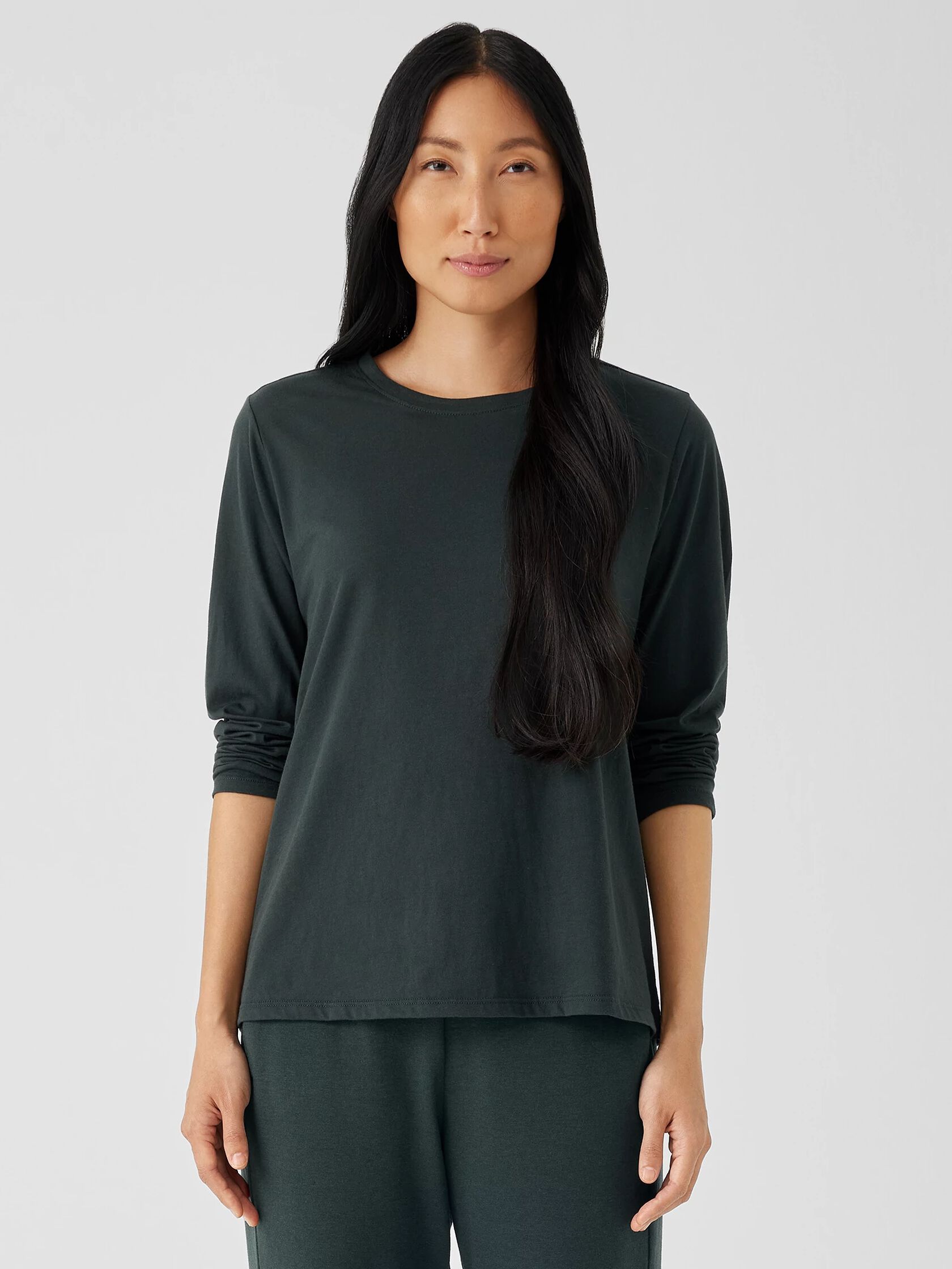 Organic Pima Cotton Jersey Long-Sleeve Tee
