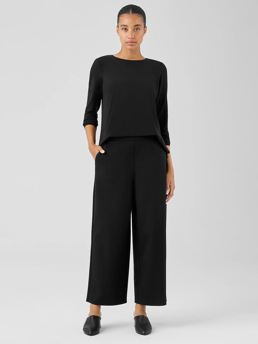 Washable Flex Ponte Wide-Leg Pant