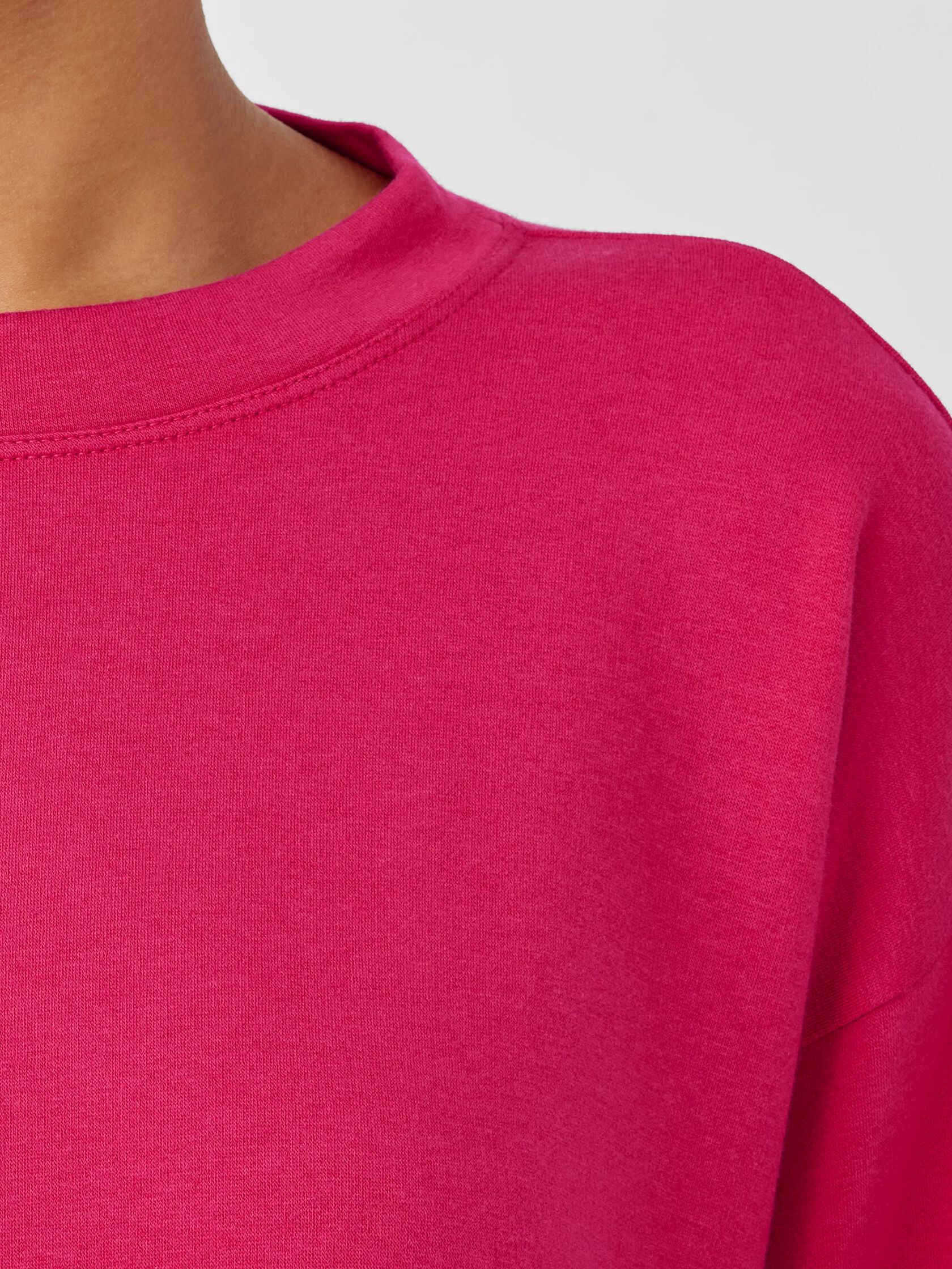 Cozy Brushed Terry Hug Crew Neck Top