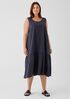 Washed Organic Cotton Poplin Tiered Dress